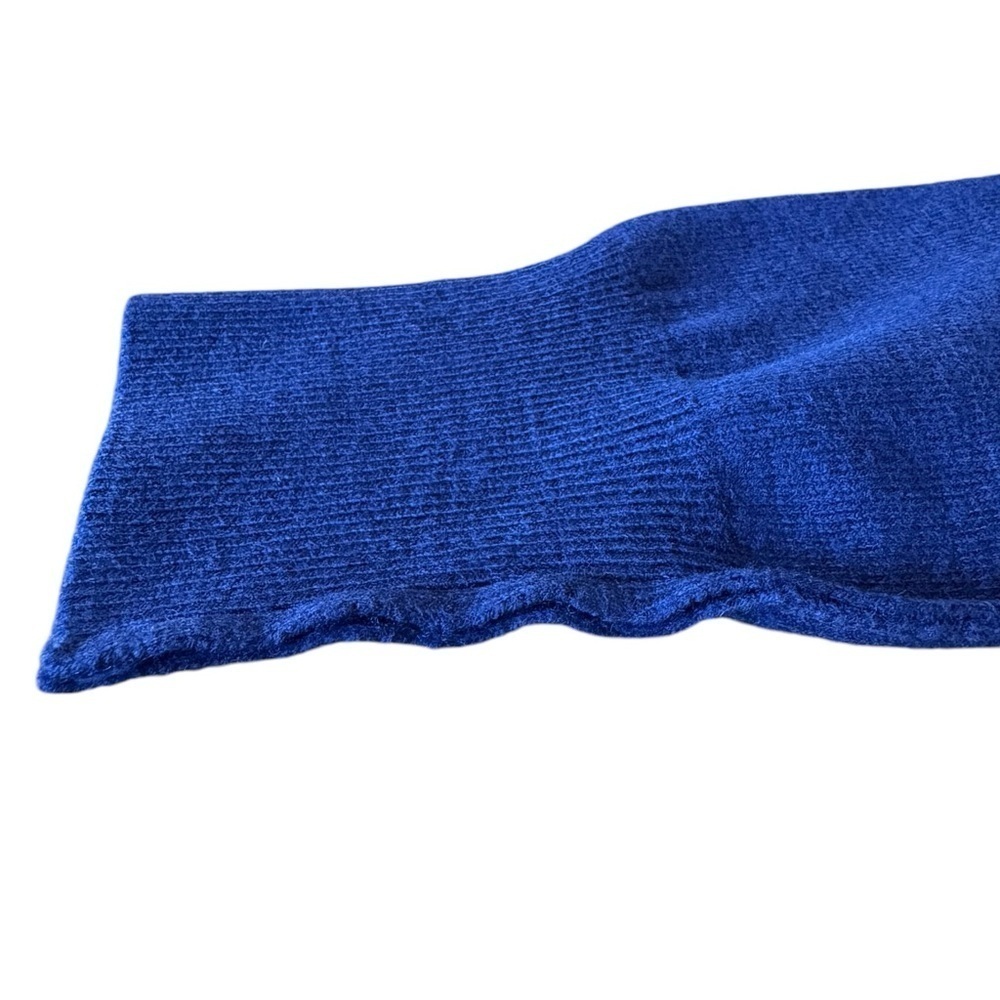 Isabel Murant Etoile ✘ Wool Blend Button Ribbed Plunge Cardigan, Blue, M - Picture 7 of 13